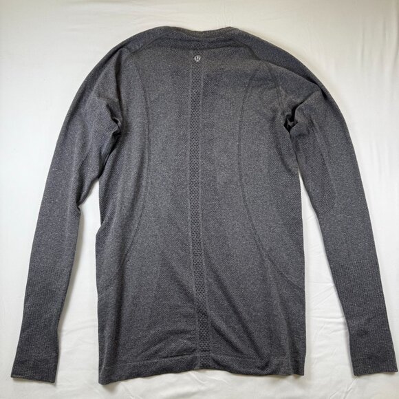 Lululemon Swiftly Tech Long Sleeve Heathered Black Gray Sz 8 - Picture 7 of 8